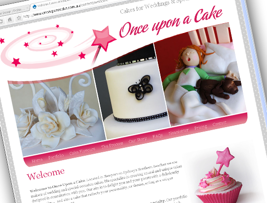 Once Upon a Cake website